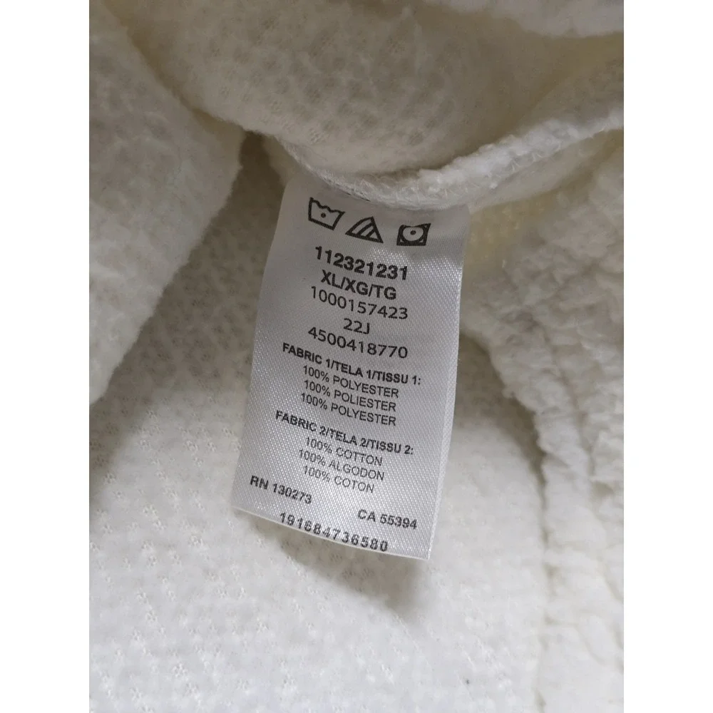 Wrangler Retro Western Plaid Sherpa‎ Shacket Jacket Womens XL White Pearl Snap